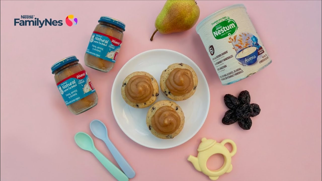 Cupcakes de pera y ciruela pasa