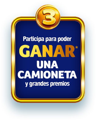 Paso 3: Participa para poder ganar una camioneta y grandes premios